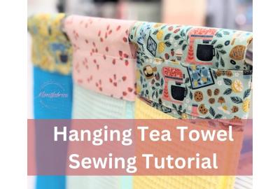 How to sew a hanging tea towel - Tutorial by Mimifabrics