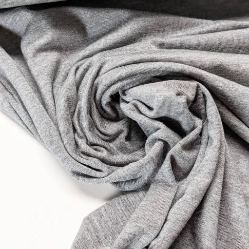 Heather Grey Bamboo Jersey Bamboo Jersey Fabric Mimifabrics