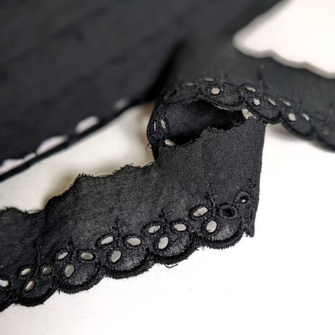 Black EYelet Lace Trim Mimitrims