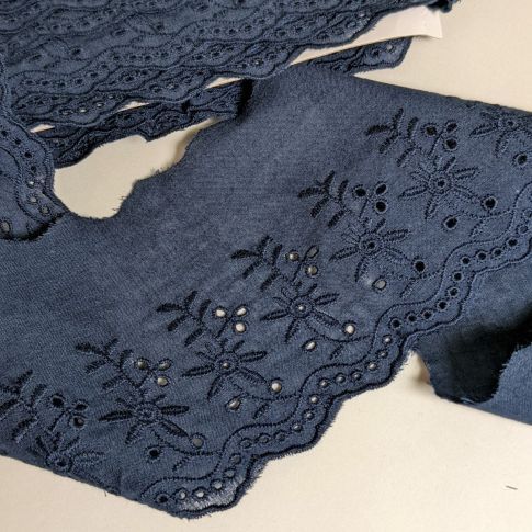 Navy blue lace trim by the yard sale