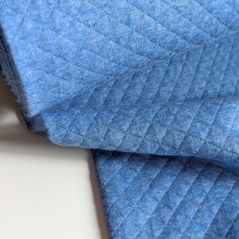 Heathered Deep Ingido Blue Tri-Blend Jersey Knit Fabric Fabric