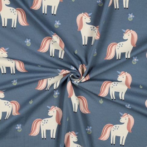 Glitter Unicorn Jersey Knit Fabric Knit Fabric for T shirts and leggings Mimifabrics