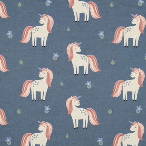 Glitter Unicorn Jersey Knit Fabric Knit Fabric for T shirts and leggings Mimifabrics