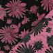 Woven Jacquard - Pink Flowers on Dark Background