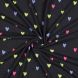 Neon Hearts on Heathered Dark Blue Jersey