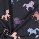 BOLT END - 100 CM - Little Unicorns on Heathered Blue Jersey