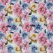 Cotton Jersey with Pastel Flowers in Blue and Pink