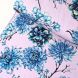 BOLT END - 185 CM - Aqua Blue flowers on pale lilac - Jersey