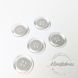 20 mm Poly Button - Two Tone Light Grey with Clear Rim - 4 Holes - 1pcs