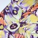 Viscose Jersey - Abstract Butterfly Design - Purple/Green/Apricot