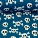 Cotton Jersey "Ahoi" Skulls on Blue
