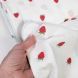 Double Gauze white Embroidered Strawberries