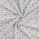 BOLT END - 100 CM - Cotton Jersey - Mini Cherries on Stripes