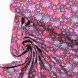 BOLT END - 200 CM - Faux Embroidery Flowers on Purple - Berry