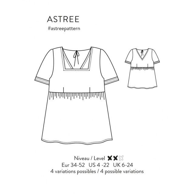 Astree - Blouse and Dress Pattern - Atelier Scammit