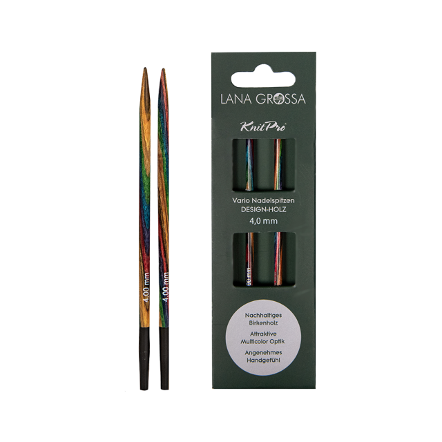 Interchangeable Circular Needle - Colored Birch Wood/ - 3.75mm/Short by Lana Grossa