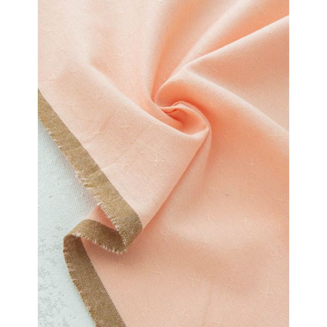 BOLT END - 260 CM - Fableism Sprout Woven 100% Cotton - Peachy Col.14 1/2m