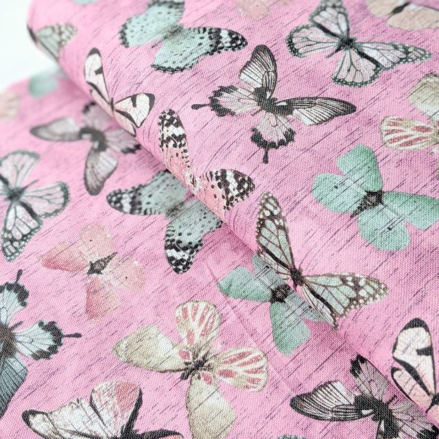 Canvas - Butterflies on Pink