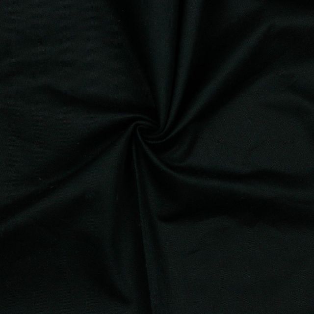 Solid Cotton Twill Canvas "Theo" -  Black