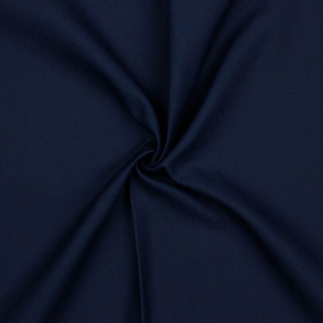 Solid Cotton Twill Canvas "Theo" - Navy