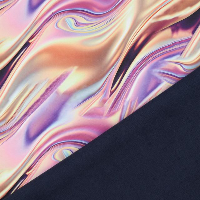 Softshell "Liquid Metal" - with dark blue fleece lining