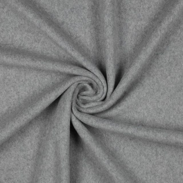 Organic Cotton Fleece "Aspen" - Light Grey Melange (Col.006)
