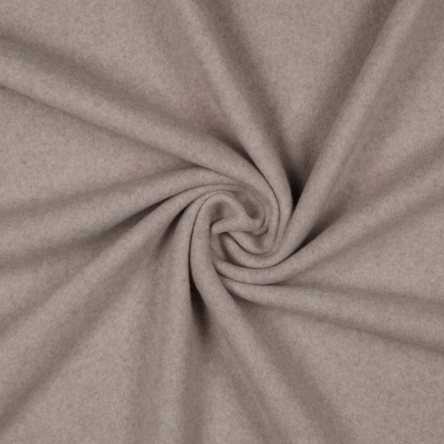 Organic Cotton Fleece "Aspen" - Taupe Melange (Col.008)
