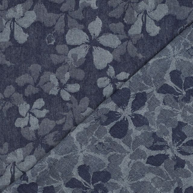 Jacquard Denim - Florals 344gsm