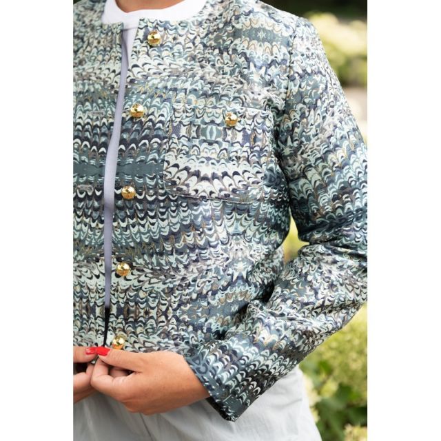 Woven Jacquard - Abstract Blue Tones