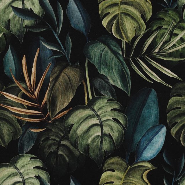 Cotton Canvas - Tropical Leaves