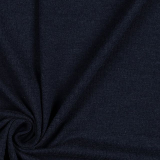 "Emmy" Bamboo Cotton Blend Jersey - Solid Navy Blue Col. 004