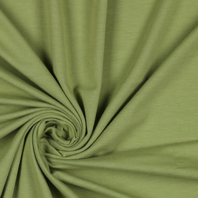 "Emmy" Bamboo Cotton Blend Jersey - Solid Light Lime Green Col. 019