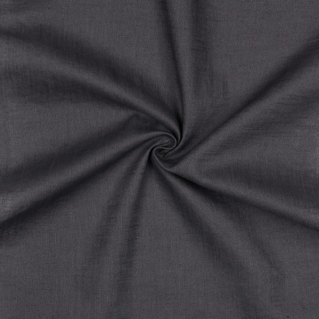 Washed Linen Solid 230gsm - Charcoal Grey Col. 032