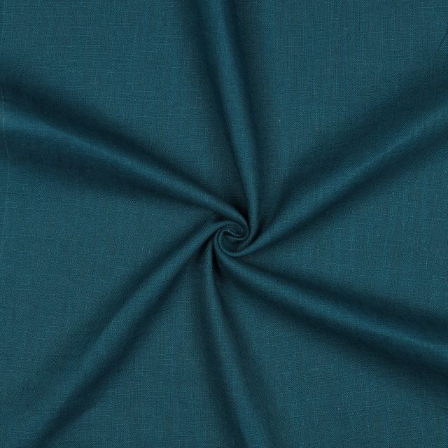 Washed Linen Solid 230gsm - Teal Col. 051