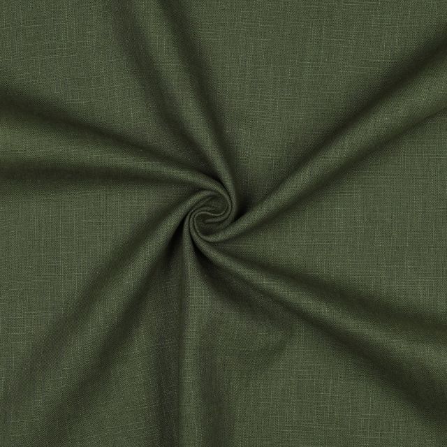 Washed Linen Solid 230gsm - Forest Green Col. 052