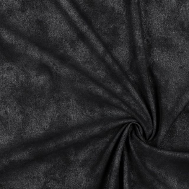 BOLT END - 150CM - Stretch Faux Leather Matte with Silver Effect - Black