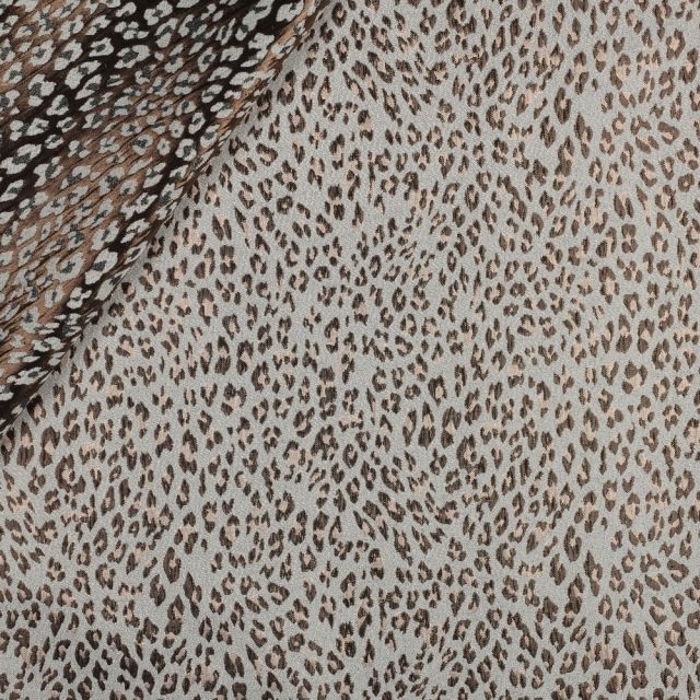Metallic Leopard Jacquard in Cream and Bronze