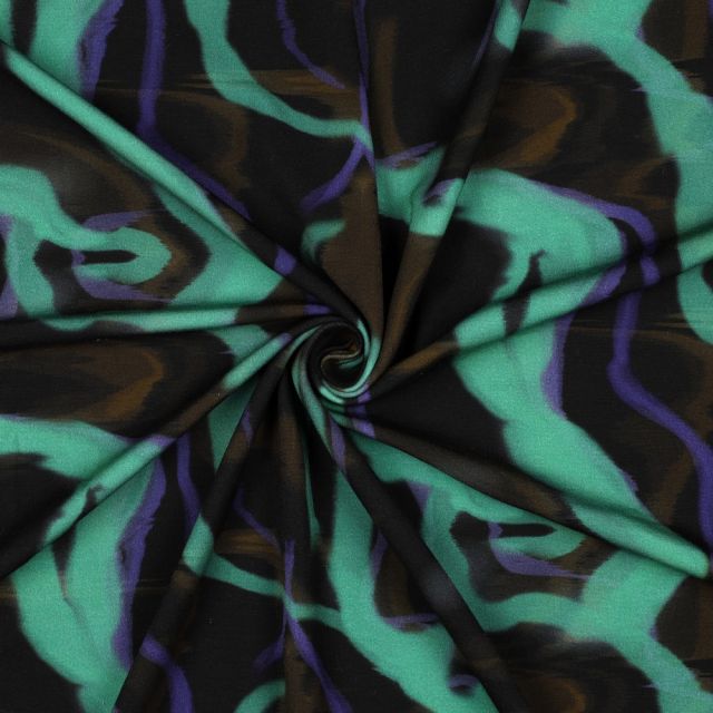 Punta di Roma (Ponte) - Abstract Lines Black/Green/Chocolate