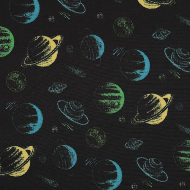 Softshell - Planets  with Black Fleece Backing