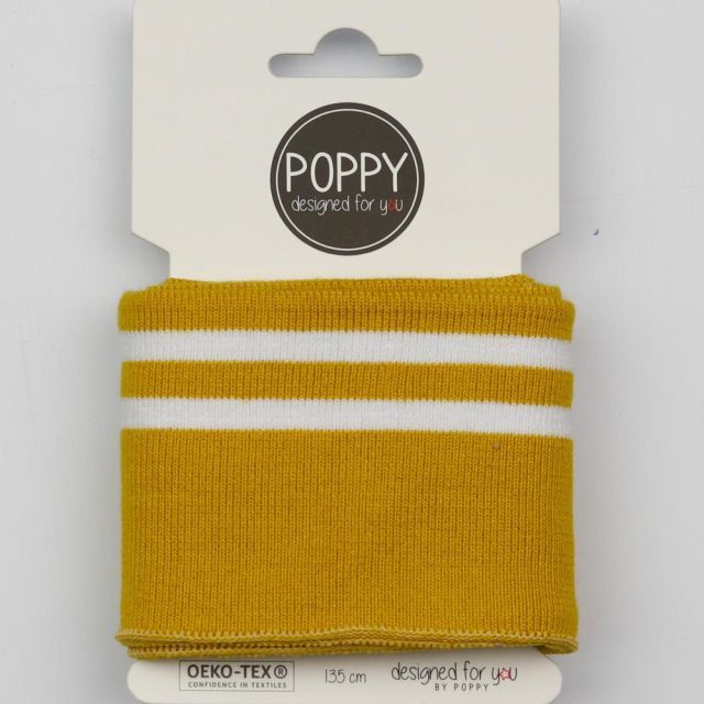 Cuff - Stripes Ochre and White