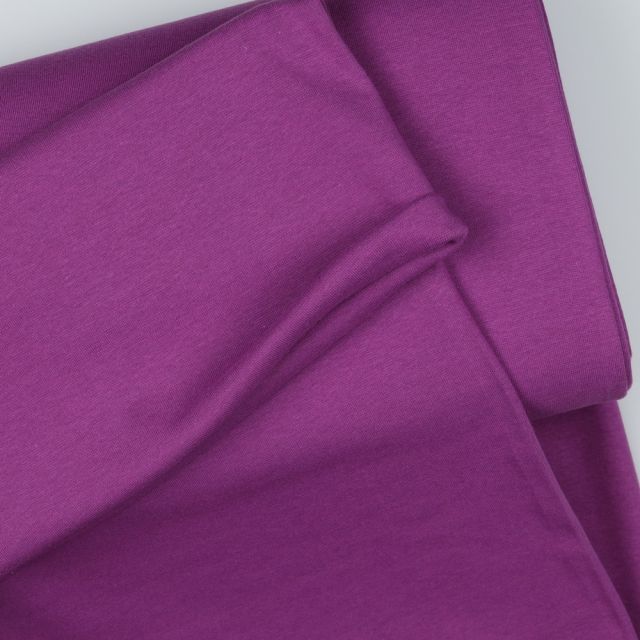Organic Poppy Ribbing - Solid - Violet (col. 83)