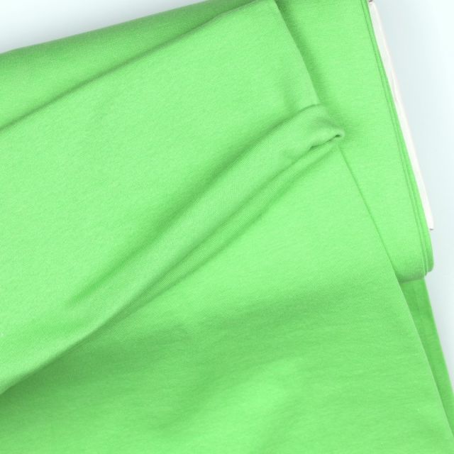 Organic Poppy Ribbing - Solid - Light Lime (col. 85)