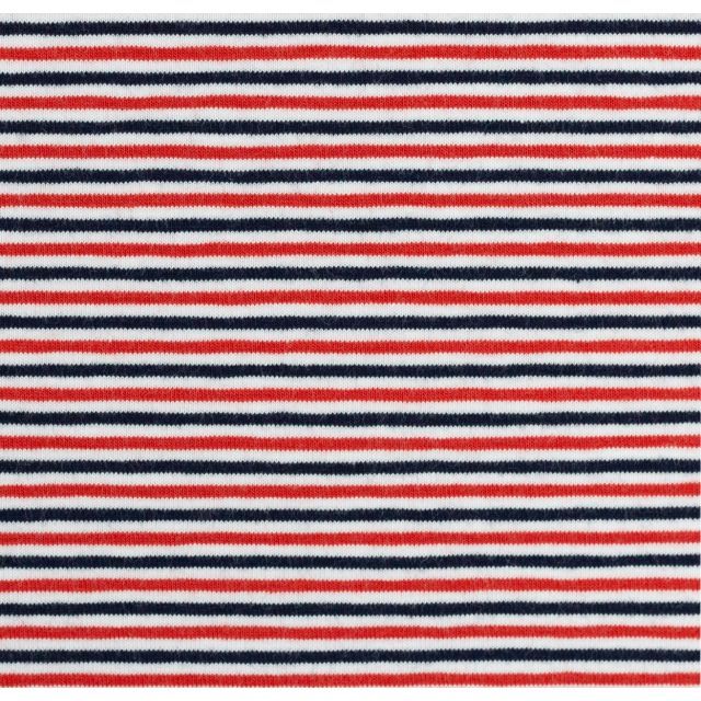 Jersey Knit - Yarn Dyed Stripes 2mm  - Blue, White, Red