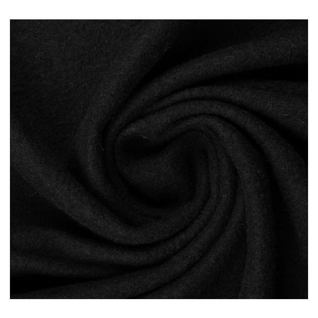 Merino Boiled Wool - 100% Wool - Black