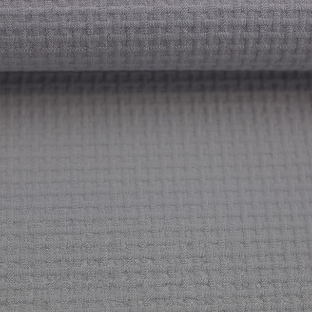 Basket Weave Toweling "Neapel" Grey