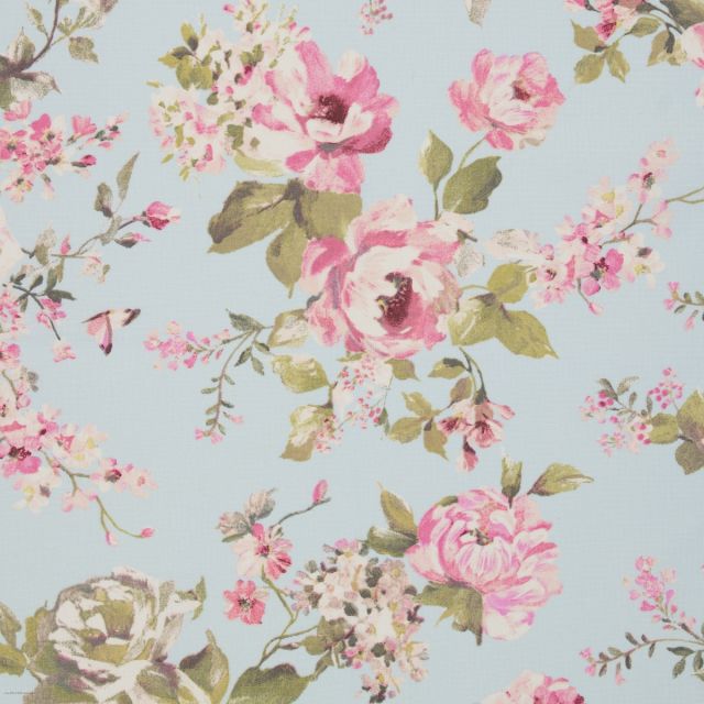 Cotton Canvas Fabric with Cat Print