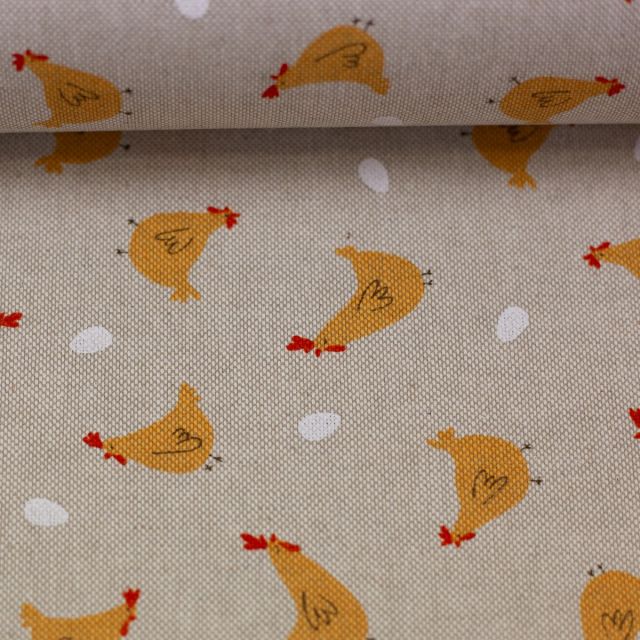 Cotton Canvas Fabric with Lavender Flower Print