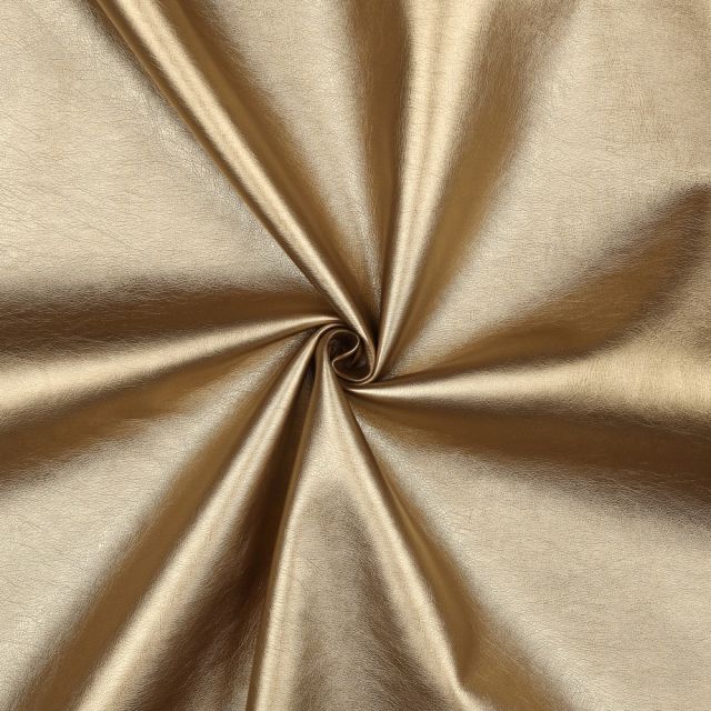 Faux Leather "Coco" - Gold Metallic (col.15)