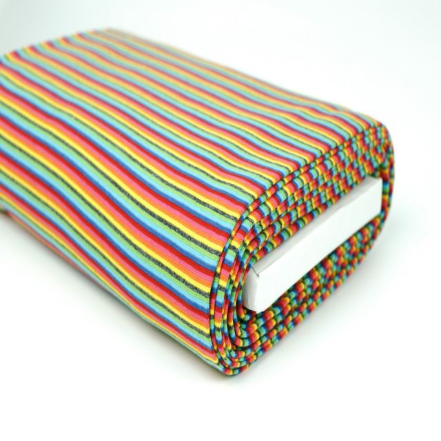 Ribbing  with Yarn Dyed Stripes "Rainbow"