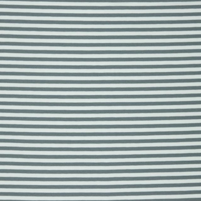 Jersey Knit - Yarn Dyed Stripes 5 mm  - Grey/White